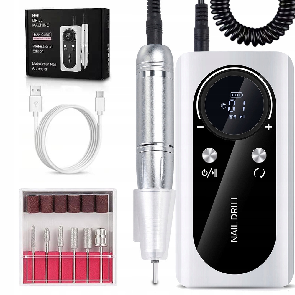 Bruska Manikúra Pedikúra Profesionální Bezdrátová Sada