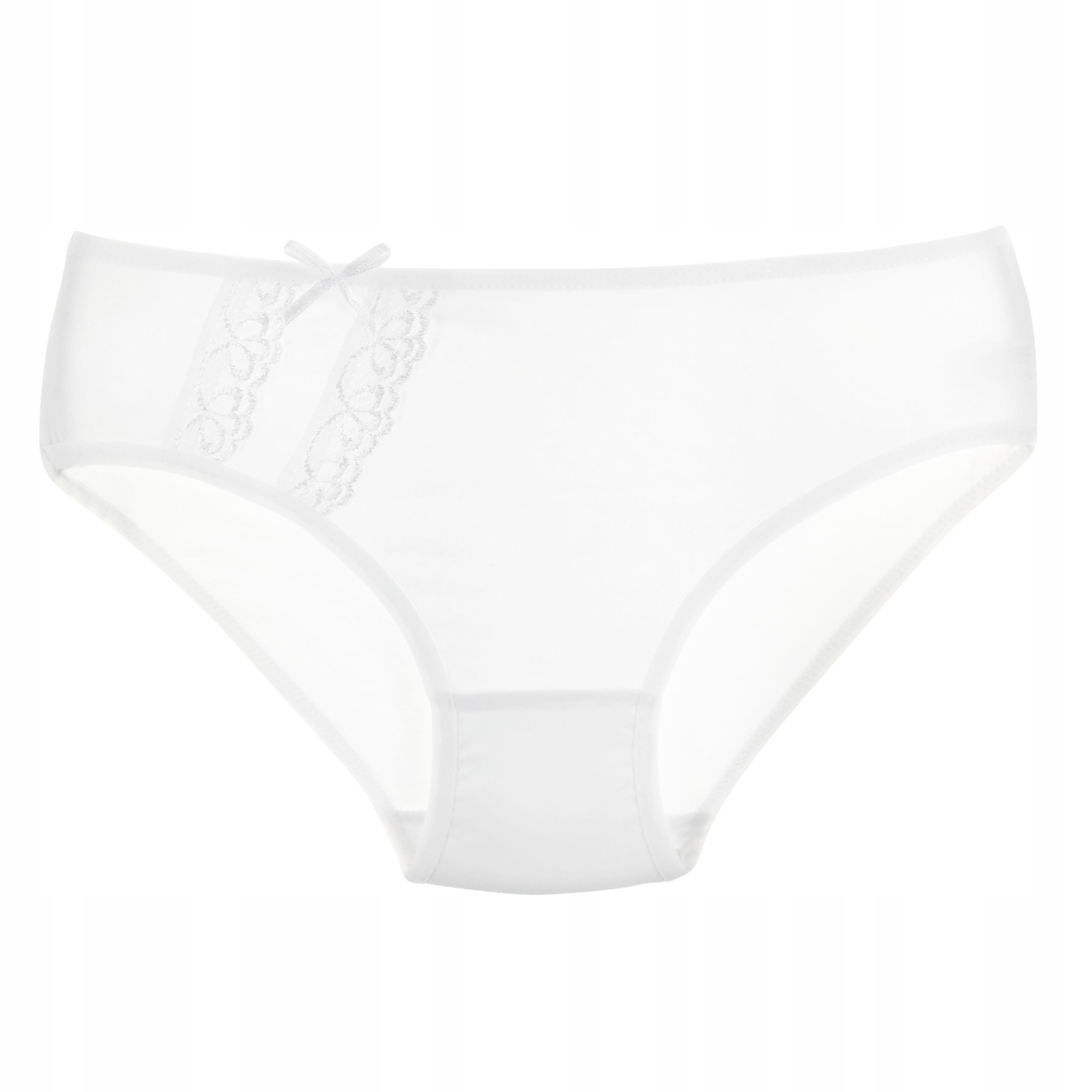 1x DZIEWCZĘCE figi majtki MORAJ białe 134-140