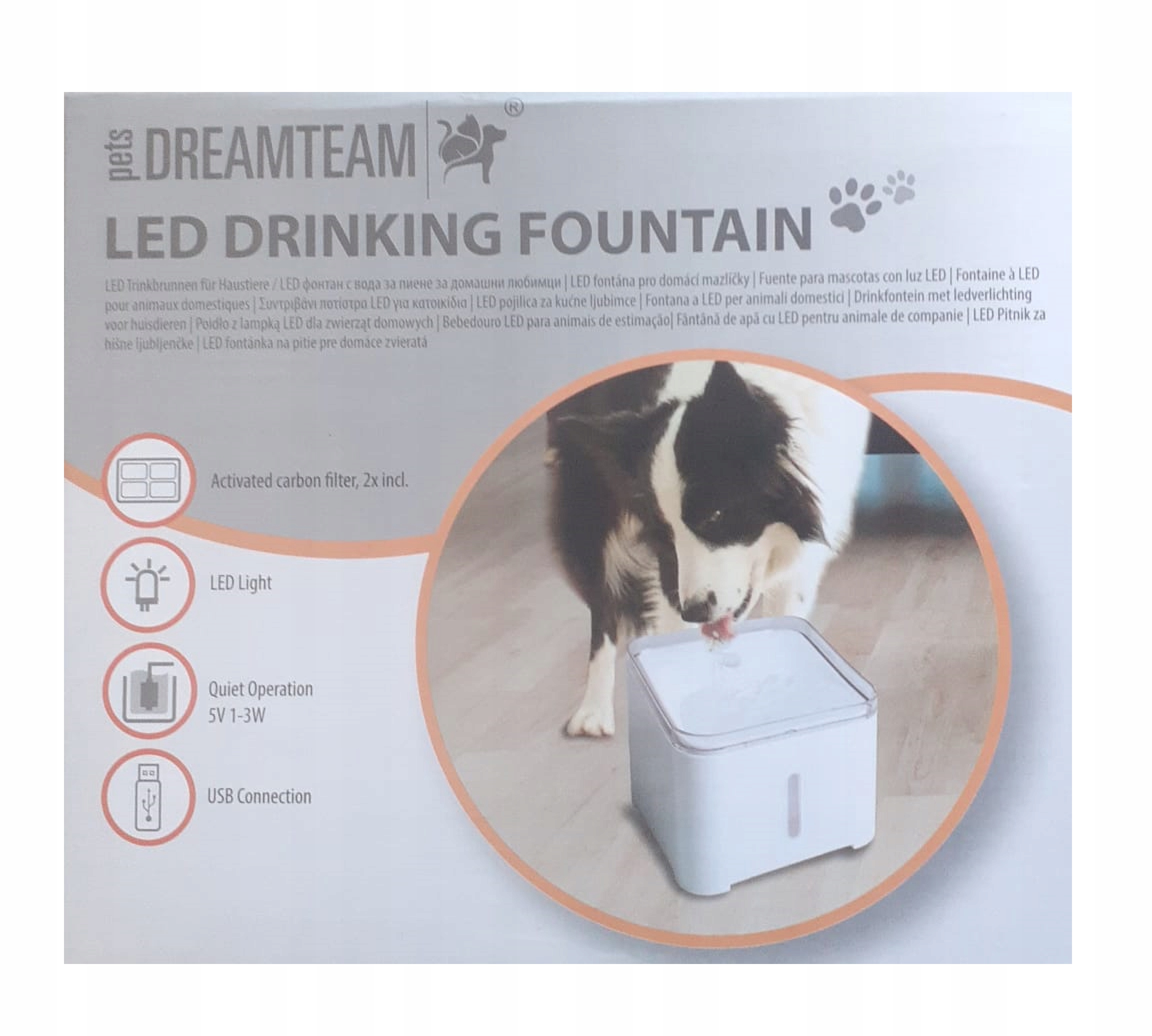 Levně Napáječka Na Vodu Pro Psa A Kočku Fontána S Filtrem Dávkovač