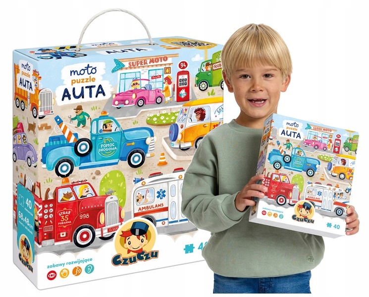 

Czuczu Moto Puzzle 40 Auta dla dzieci +3 lata