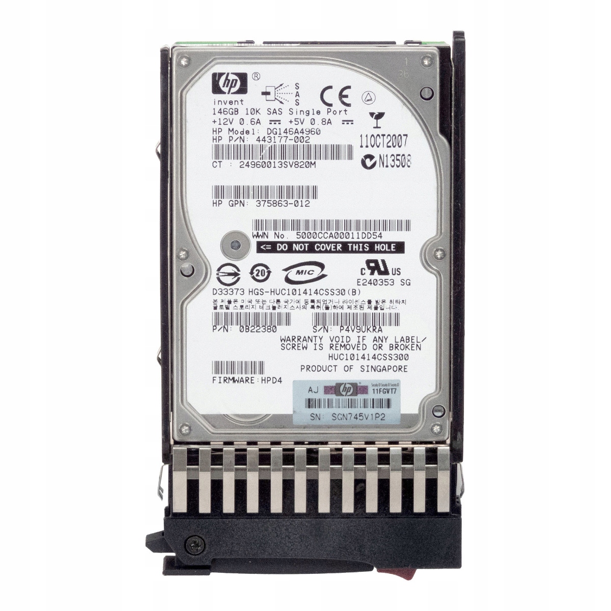 Hp 443177-002 432320-001 146GB 10K Sas 2.5'' DG146A4960
