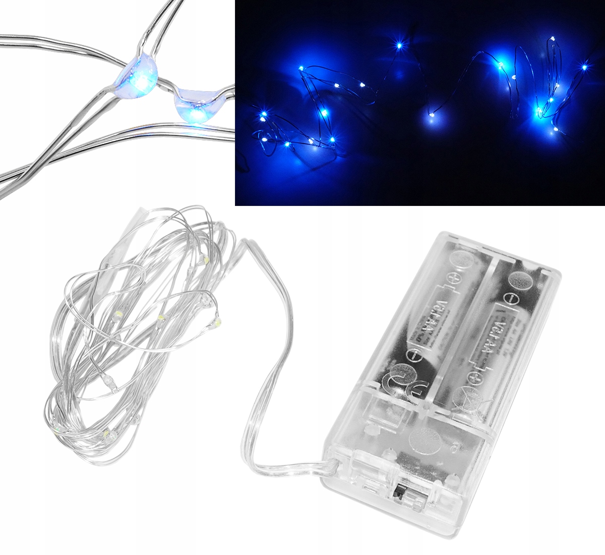 

Lampki Choinkowe na drucie 20 Led girlanda Krople