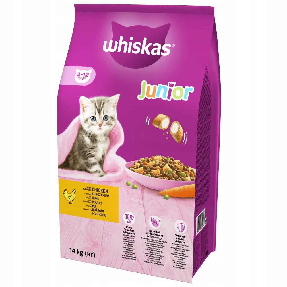 WHISKAS Junior kurczak dla kota 14kg GRATISY wybór 12104714651 Allegro.pl