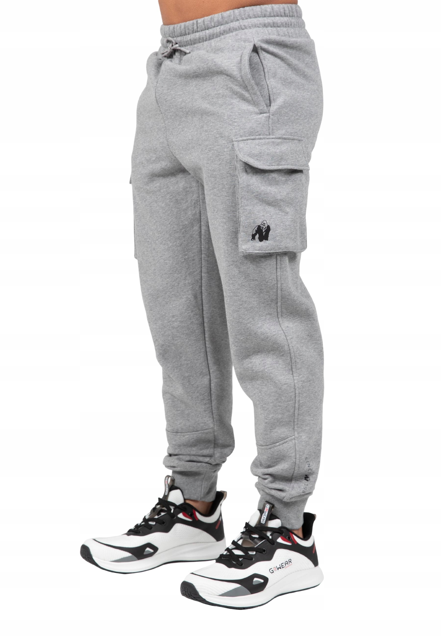 Spodnie cargo treningowe na siłownie męskie Hudson Sweatpants M Szare