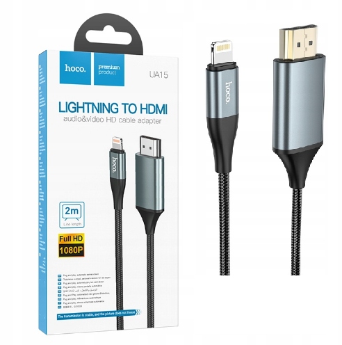 HOCO UA15 Lightning To HDMI Cable - Lightning / HDMI / 2 Meters