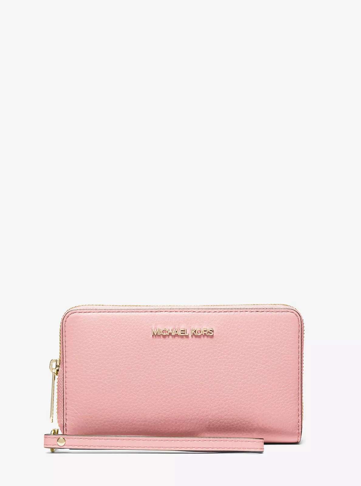 Michael Kors dámská velká, kožená peněženka Jet Set růžová