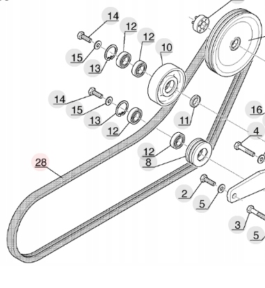 Oryginalny pasek wentylatora MANITOU 257524