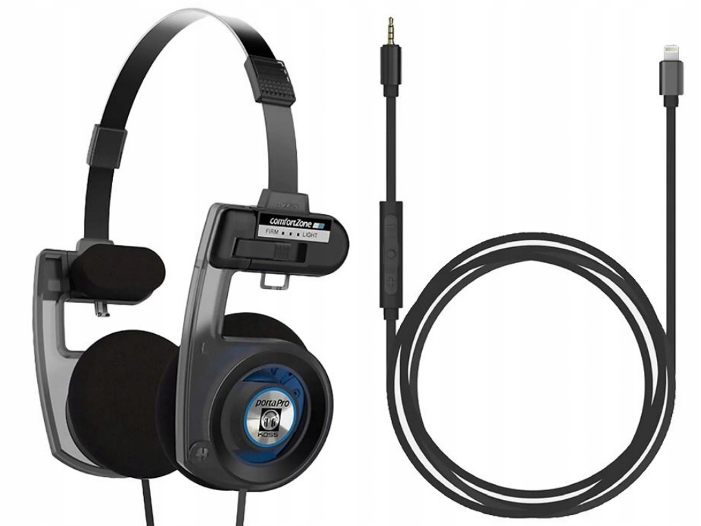 Koss Porta Pro Utility Lightning słuchawki odłączany kabel lightning