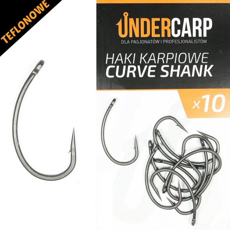 Mocne Ostre Teflonowe Haki Karpiowe Undercarp Curve Shank 6 10szt Na Karpia