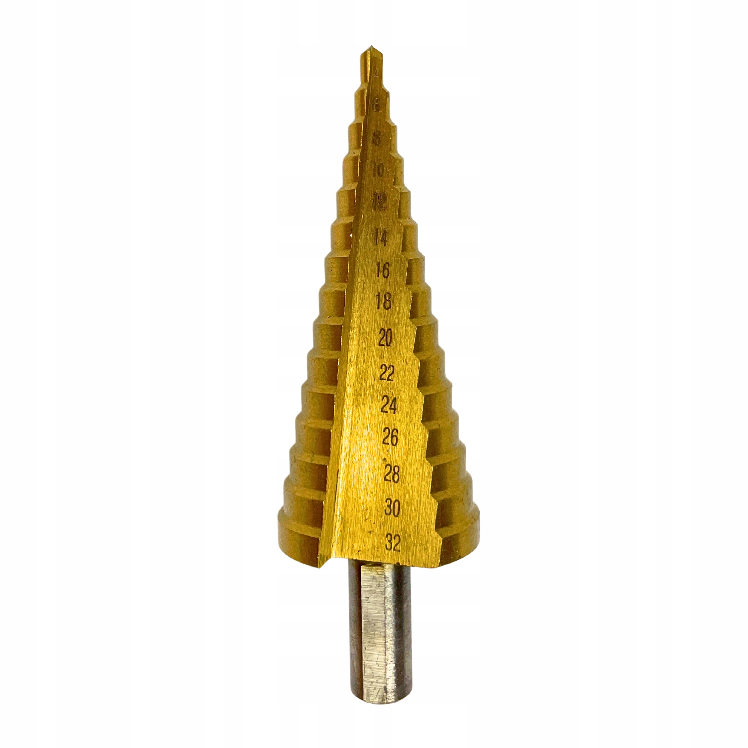 WIERTŁO STOŻKOWE STOPNIOWE DO METALU 4-32MM HSS TYTANOWANE STALI INOX Stan opakowania oryginalne