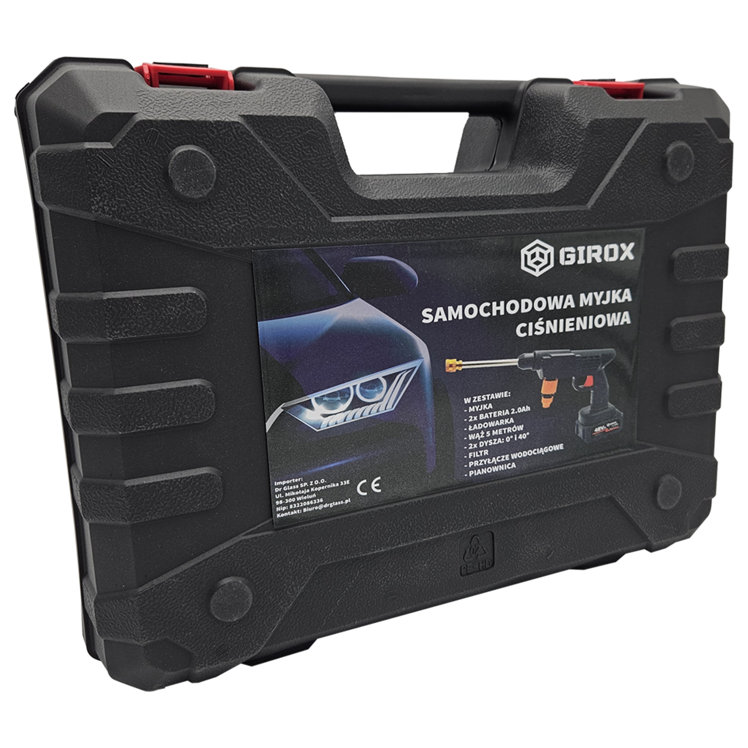 MYJKA CIŚNIENIOWA AKUMULATOROWA DO OKIEN MYJKA SAMOCHODOWA OGRODOWA ZESTAW Napięcie zasilania 220 V