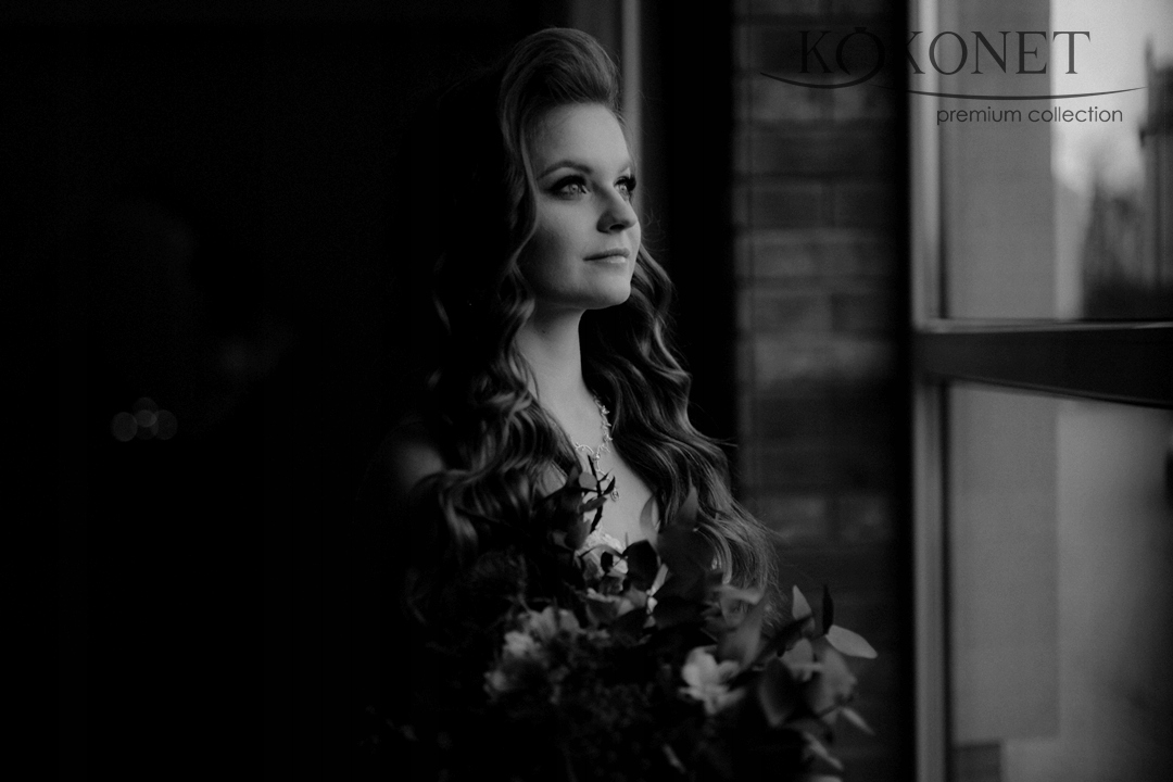 KOMPLET srebrny ślubny zestaw KOLCZYKI NASZYJNIK Marka Kokonet