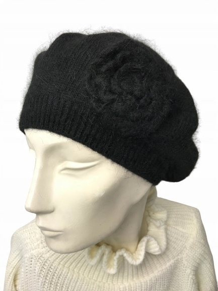 

Klasyczny Beret Damski Czarny