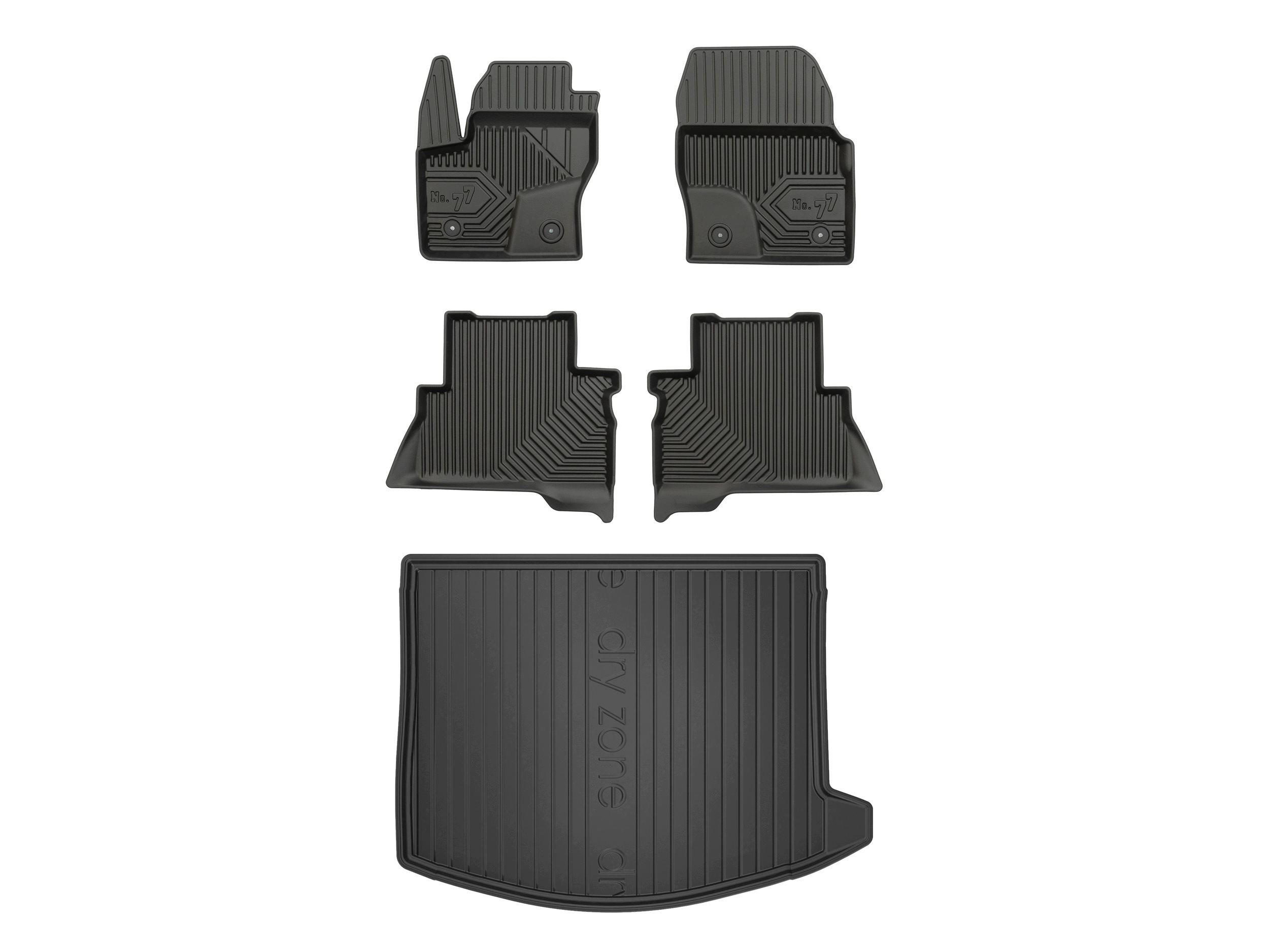 3D koberčeky rohož DryZone pre: Ford Kuga II 2013-2019 Suv 5 kusov