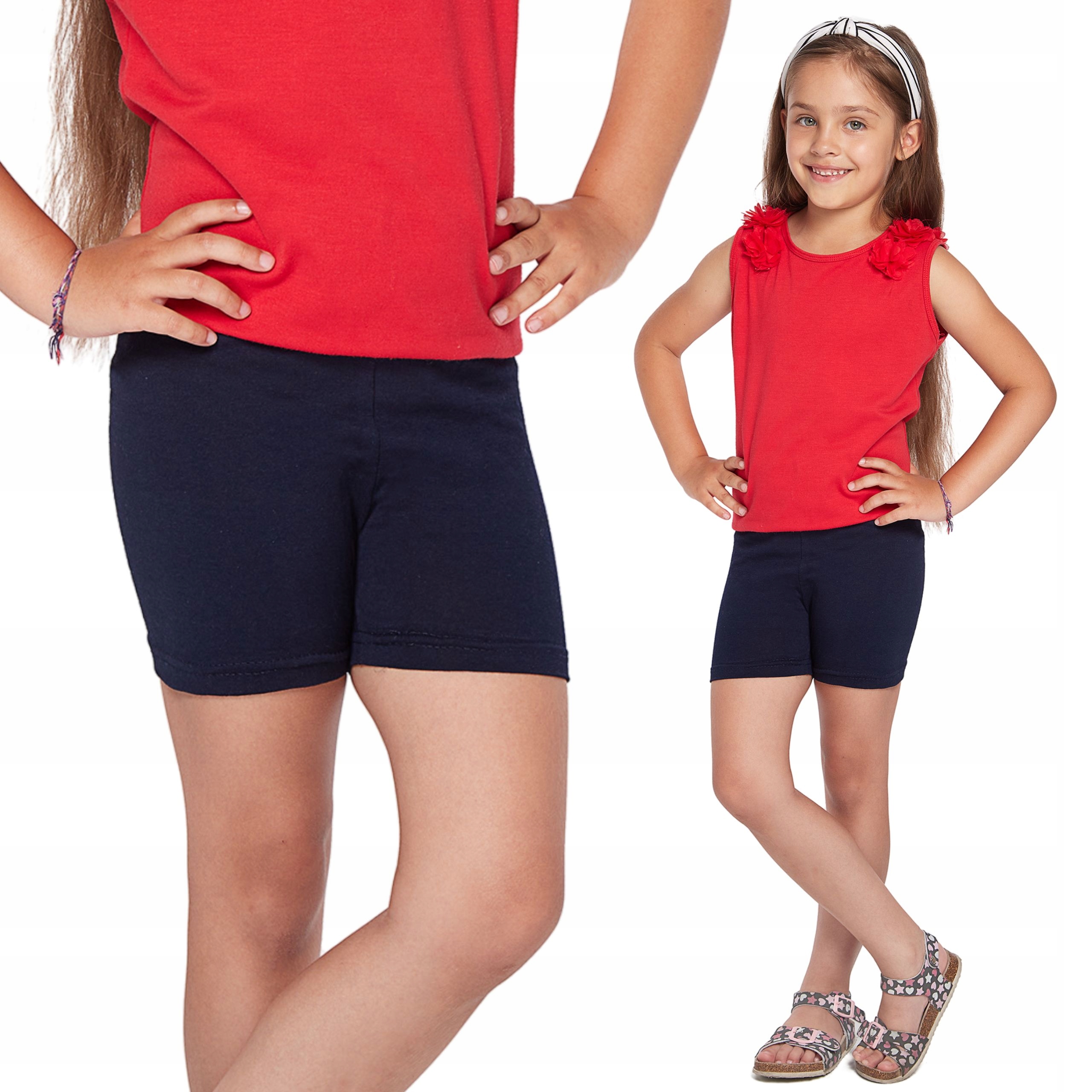 

Dziewczęce Legginsy 1/2 Krótkie Szorty Kolarki 128