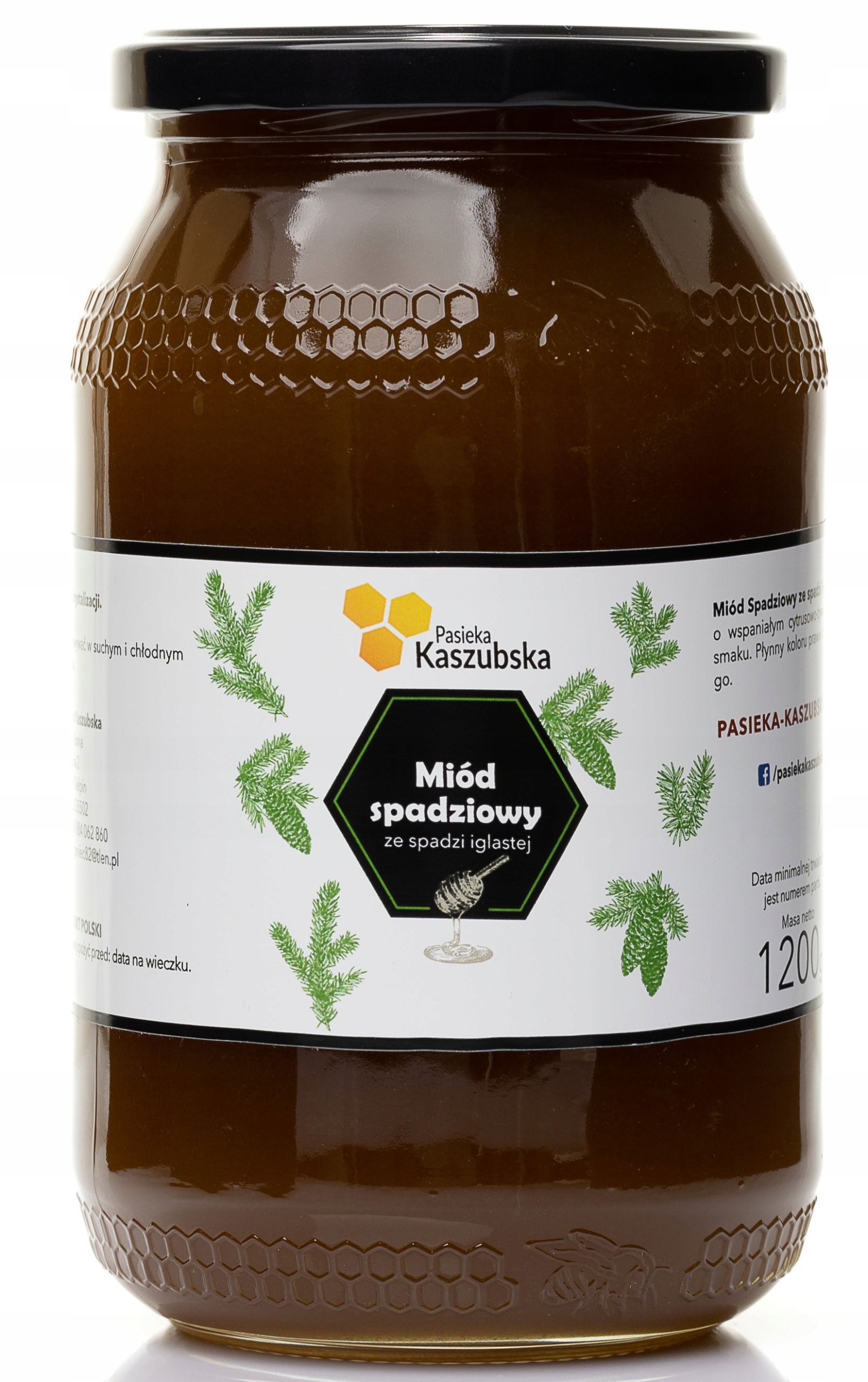 Medovicový Med medovicový 1,2 kg 2025 Pasieka Kaszubska
