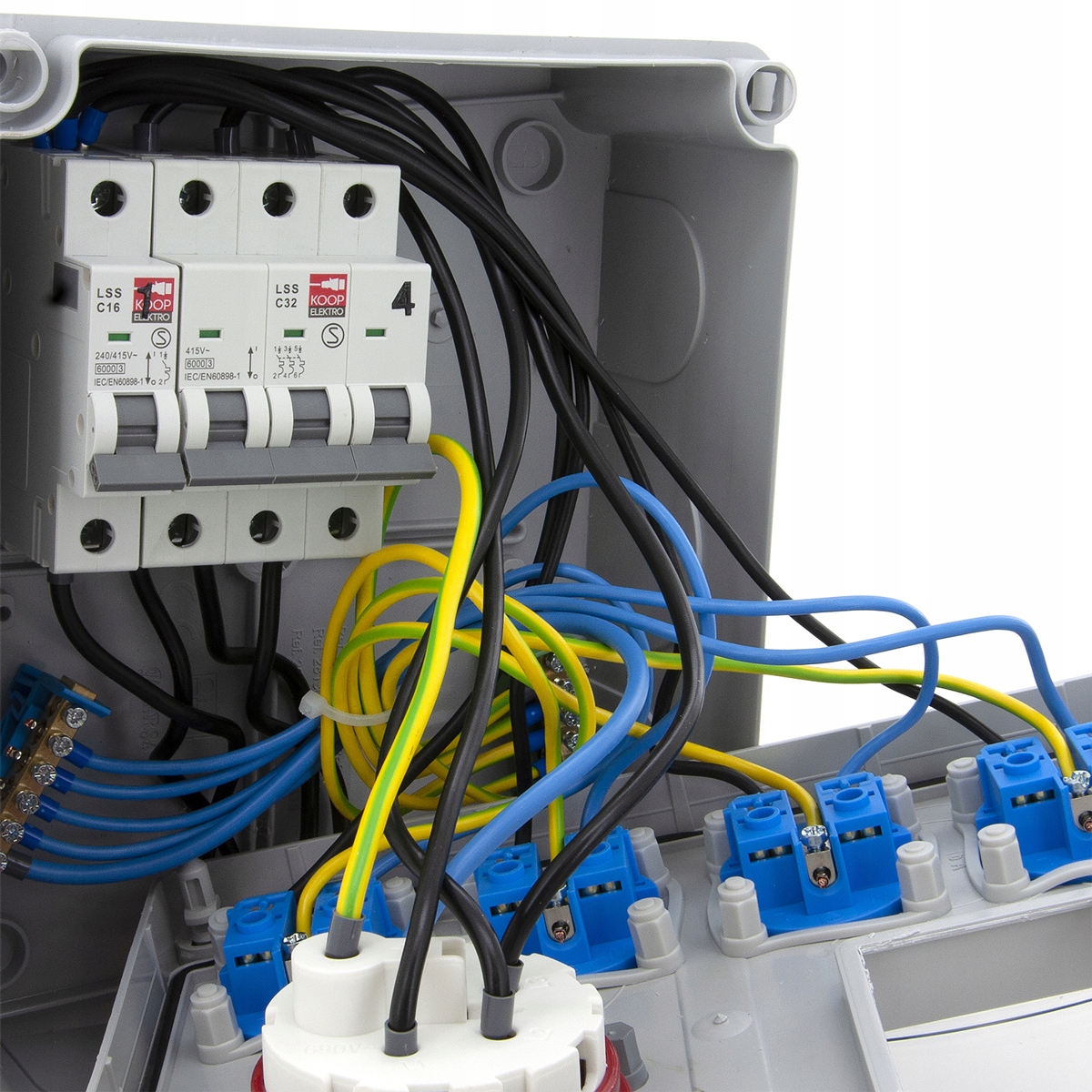 ROZDZIELNICA BUDOWLANA 32/5 4*230V ZABEZPIECZENIA Stopień ochrony IP IP44
