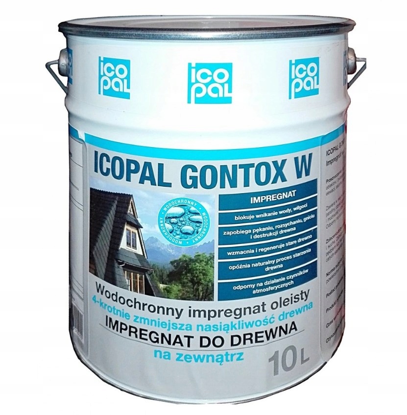 IMPREGNAT DO DREWNA ICOPAL GONTOX W 10L BEZBARWNY