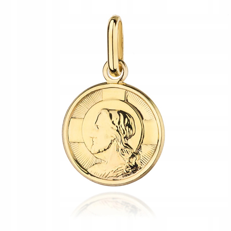 Zlatý Medailonek pr. 585 14k Ježíš Milosrdný Křest Svaté Přijímání Krabička
