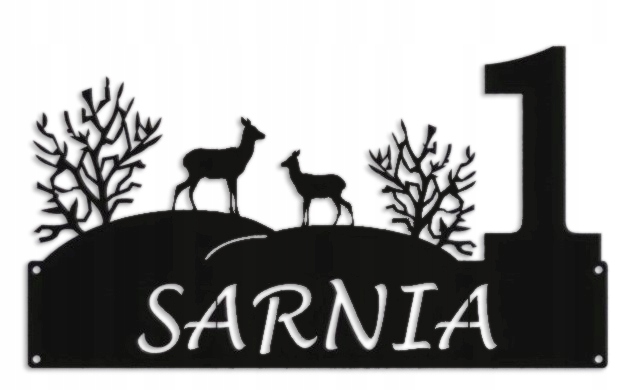 Číslo Na Dom 60 cm Tabuľa Adresa Ocel 2 mm ul. Sarnia