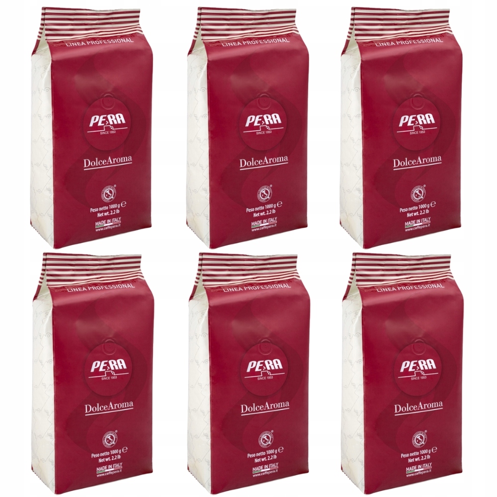 Levně Sada 6 kg Káva zrnková Pera Dolce Aroma 1 kg x 6 italských pražených káva