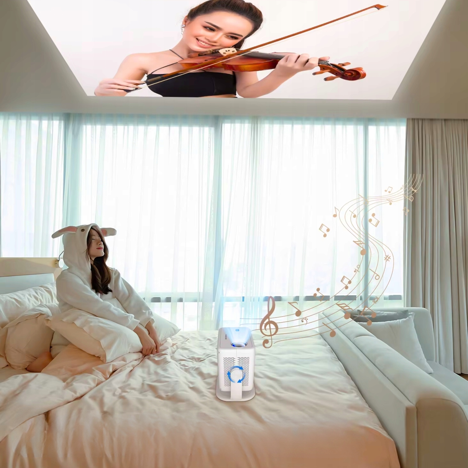 PROJEKTOR DO FILMÓW LED MAGCUBIC RZUTNIK1080p ANDROID SMART TV WiFi BT 2025 EAN (GTIN) 5065023340002