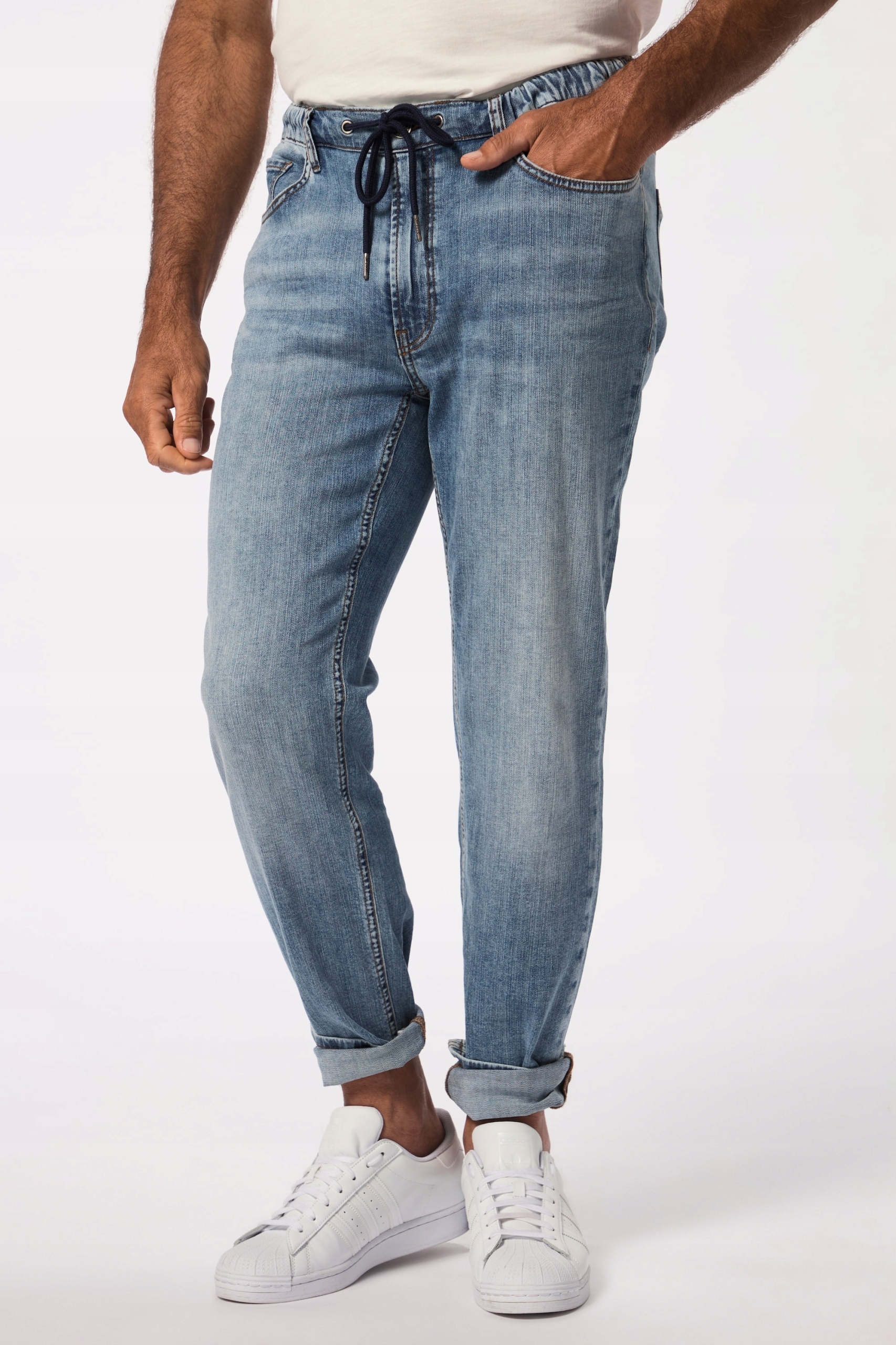 Jp 1880 Pánské Džínové Kalhoty Plus Size Modré 6XL 6FA