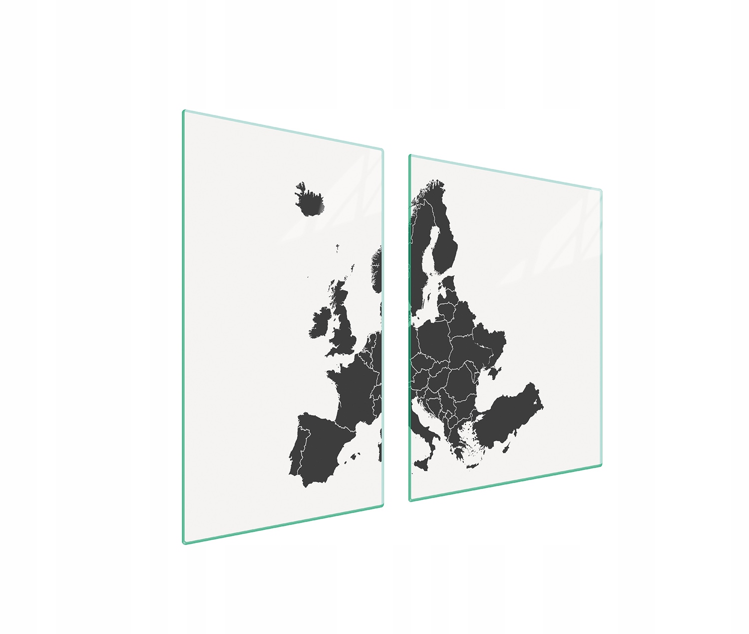 Skleněná Deska A Krájecí Deska 100x52 Mapa Tvrzené Sklo