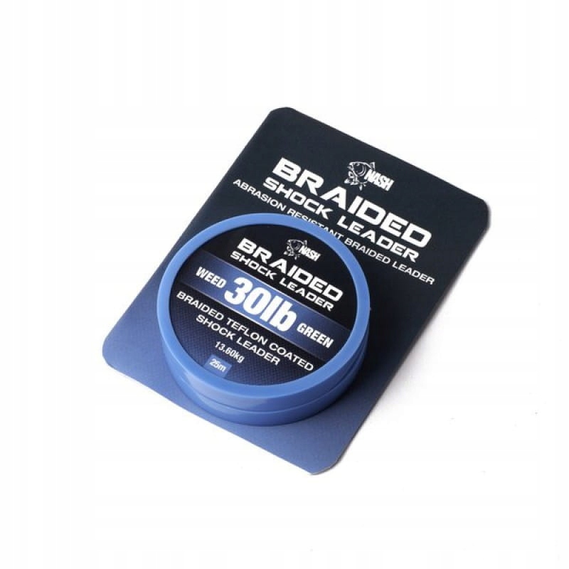 Nash Braided Shock Leader 30lb Weed 25m