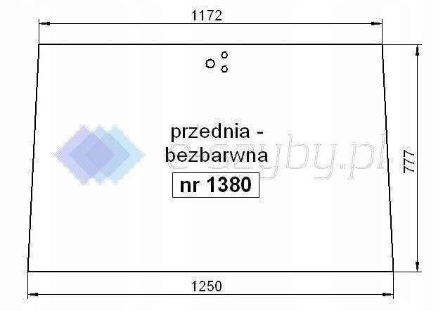 sklo traktor Renault kabina Ls přední