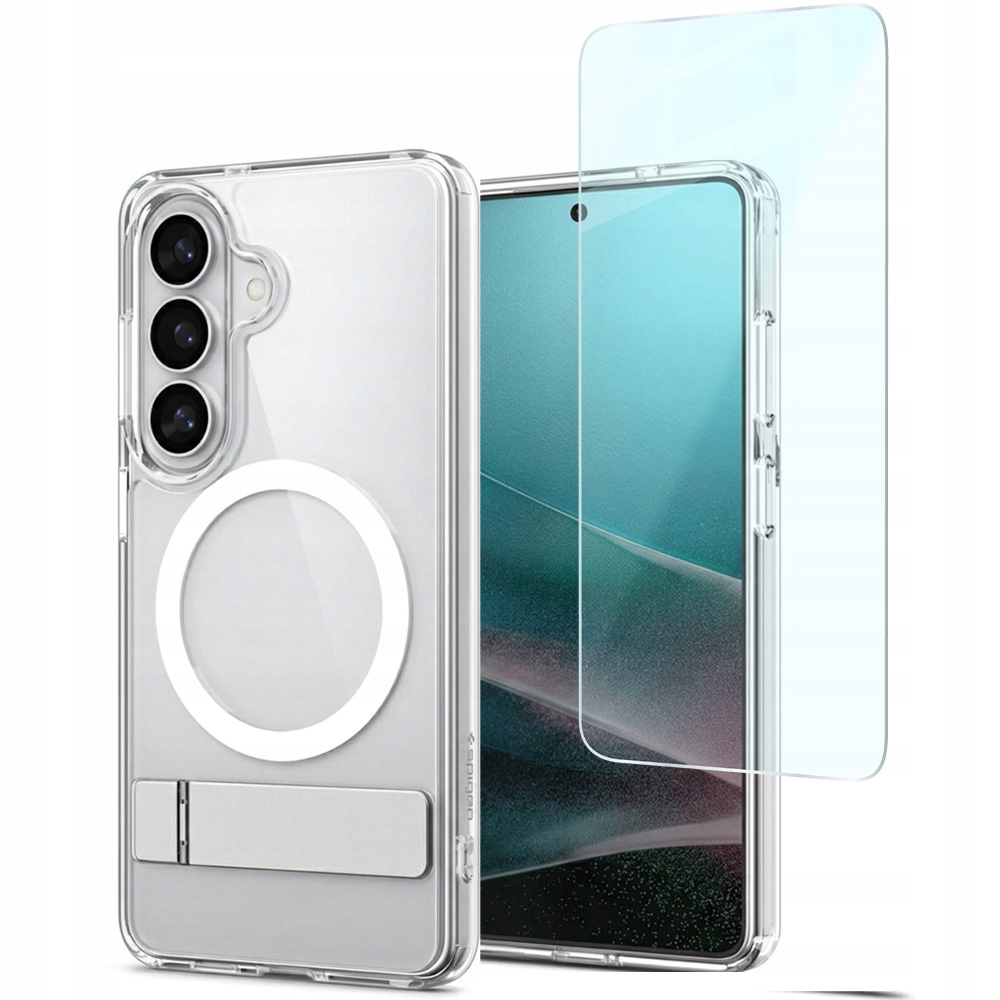 Etui Spigen Ultra Hybrid S do MagSafe do Galaxy S26 Plus z podstawką +szkło