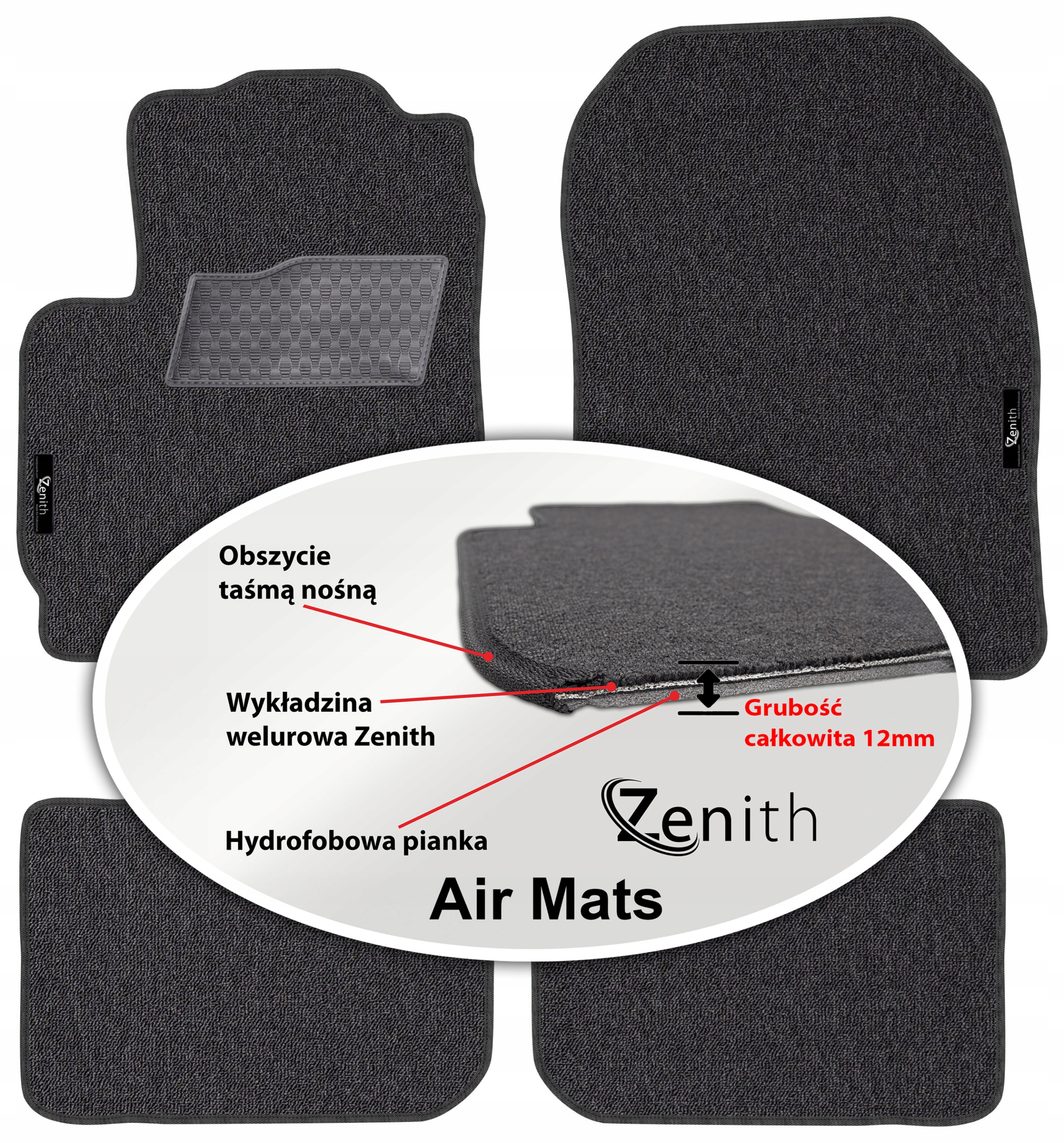 Mitsubishi Colt VI Hb 3D 04-12 Velurové koberce do auta Zenith Air Mats