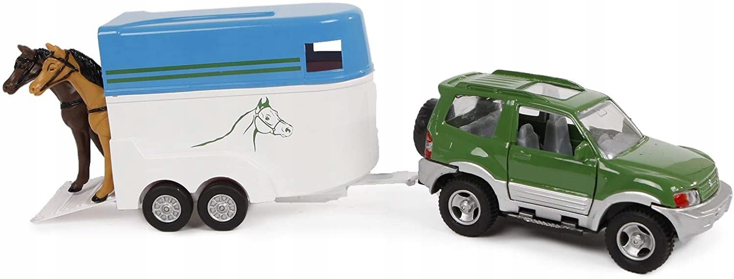 

Auto Przyczepa Z Dwoma Końmi 35 CM