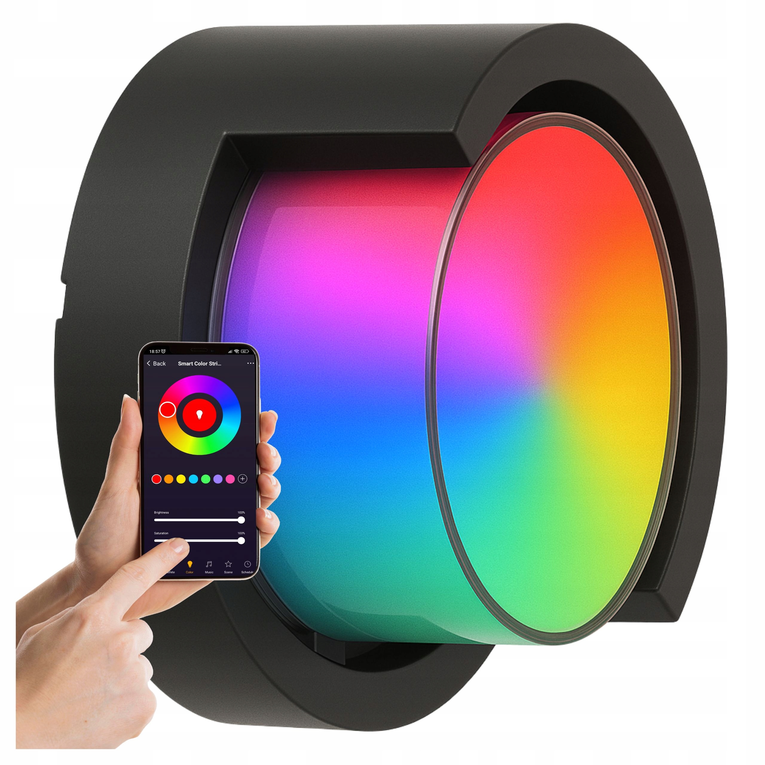 Nástěnná Led lampa na dům Fasádní Rgb s aplikací Smart kulatý