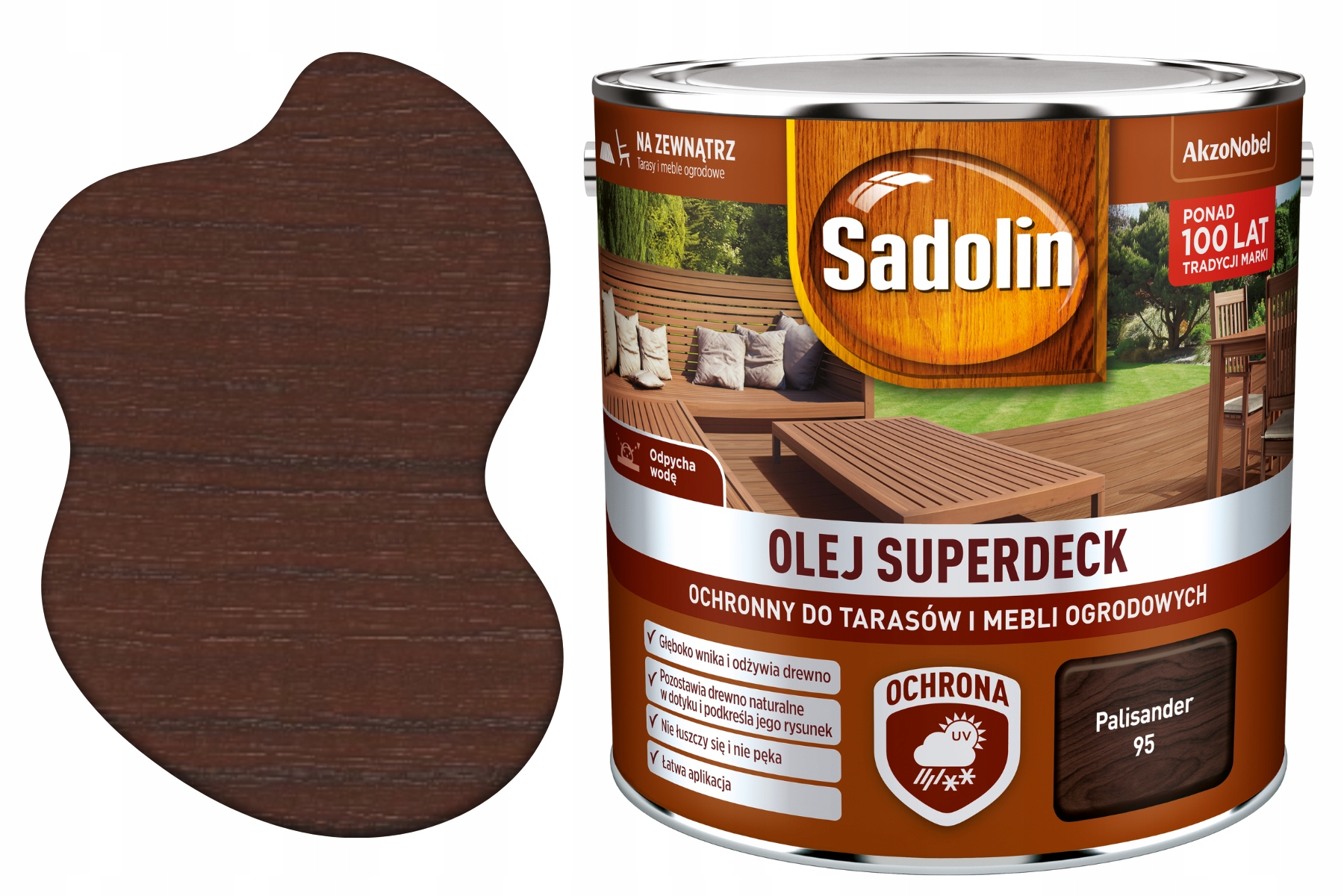 Sadolin Olej do drewna Sadolin Superdeck Palisander 2,5 l