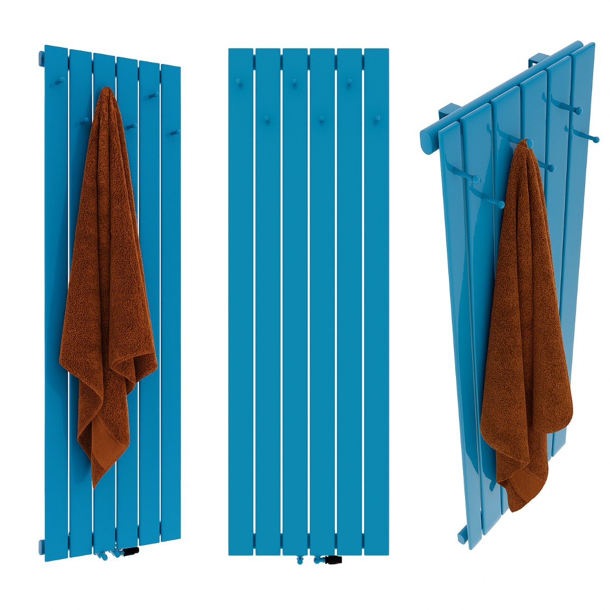 Dekorativní Radiátor S Věšáky 1000/450 Modrý