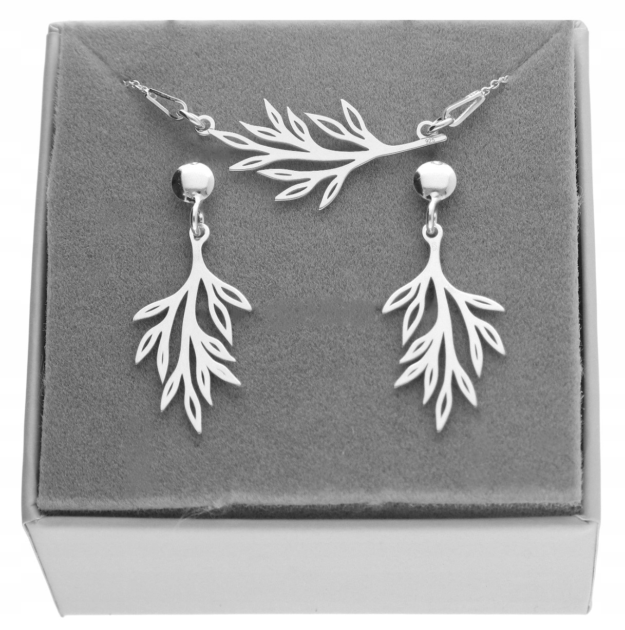 Stříbrný komplet celebrity List Listů Stříbro 925