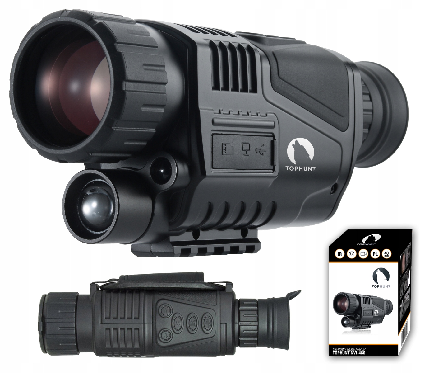 

Noktowizor Tophunt NVI-480 Ir zasięg 200m 32GB
