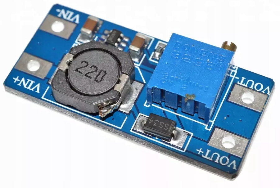 

Przetwornica MT3608 Step-UP 5-28V 2A Arduino