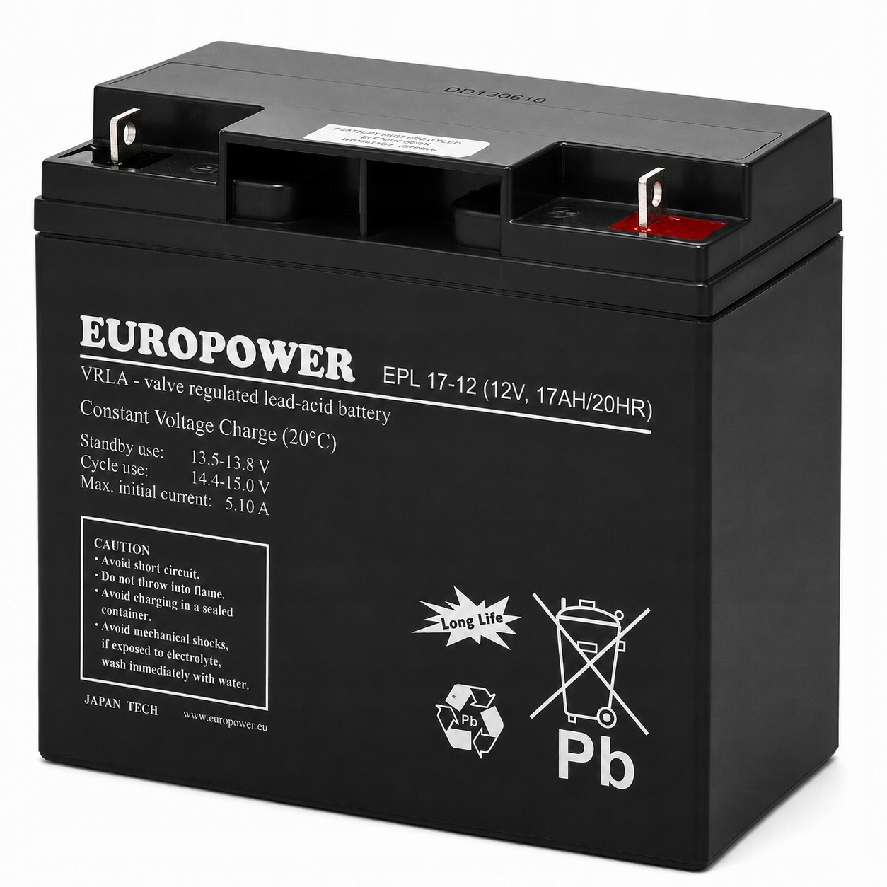 Epl 17-12 Akumulator Agm 12V 17Ah bateria do pracy standby w Ups Apc Rbc