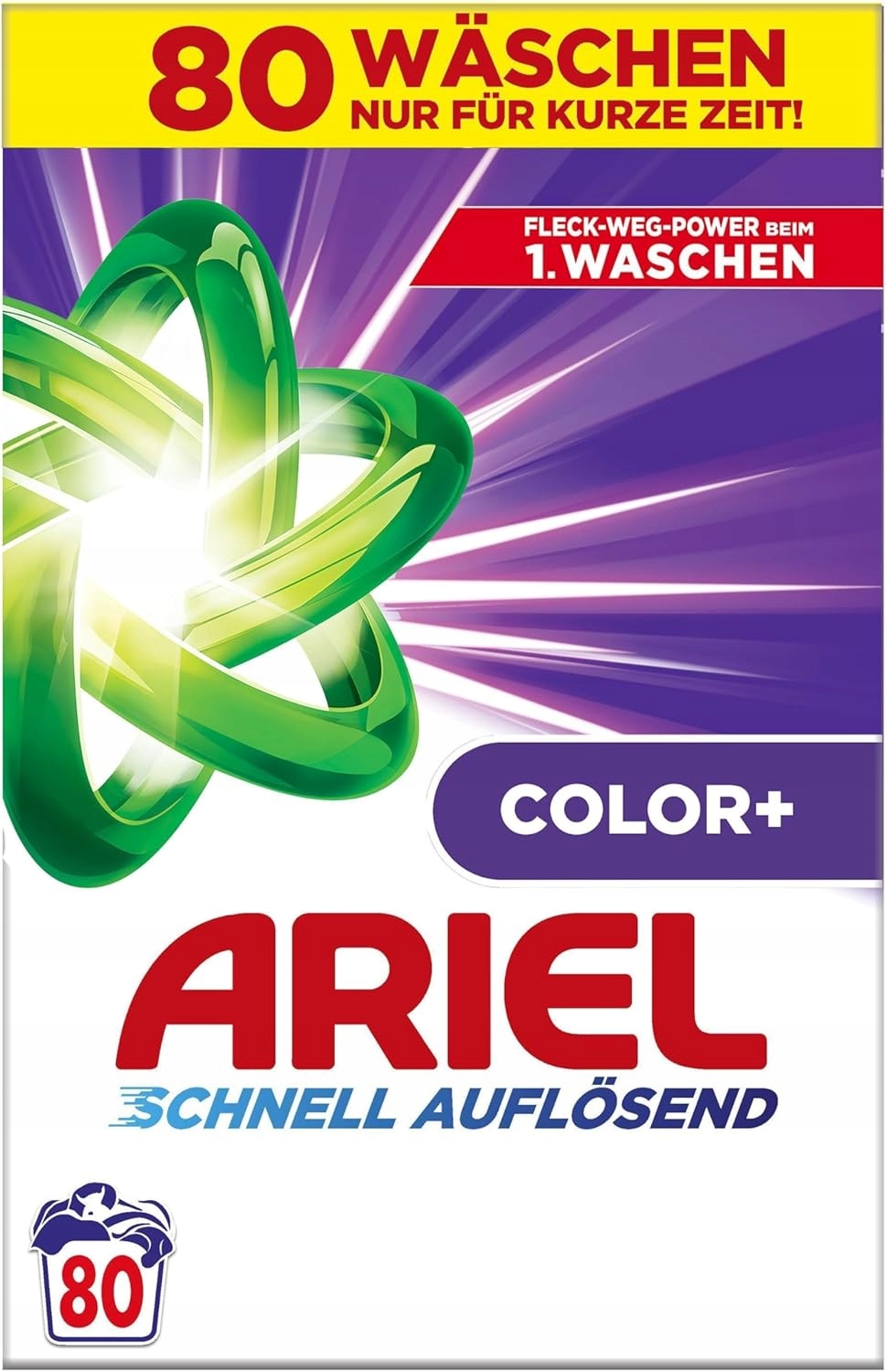 Levně Ariel Color+ prášek na praní barevných tkanin 80 p 4,8 kg Německý