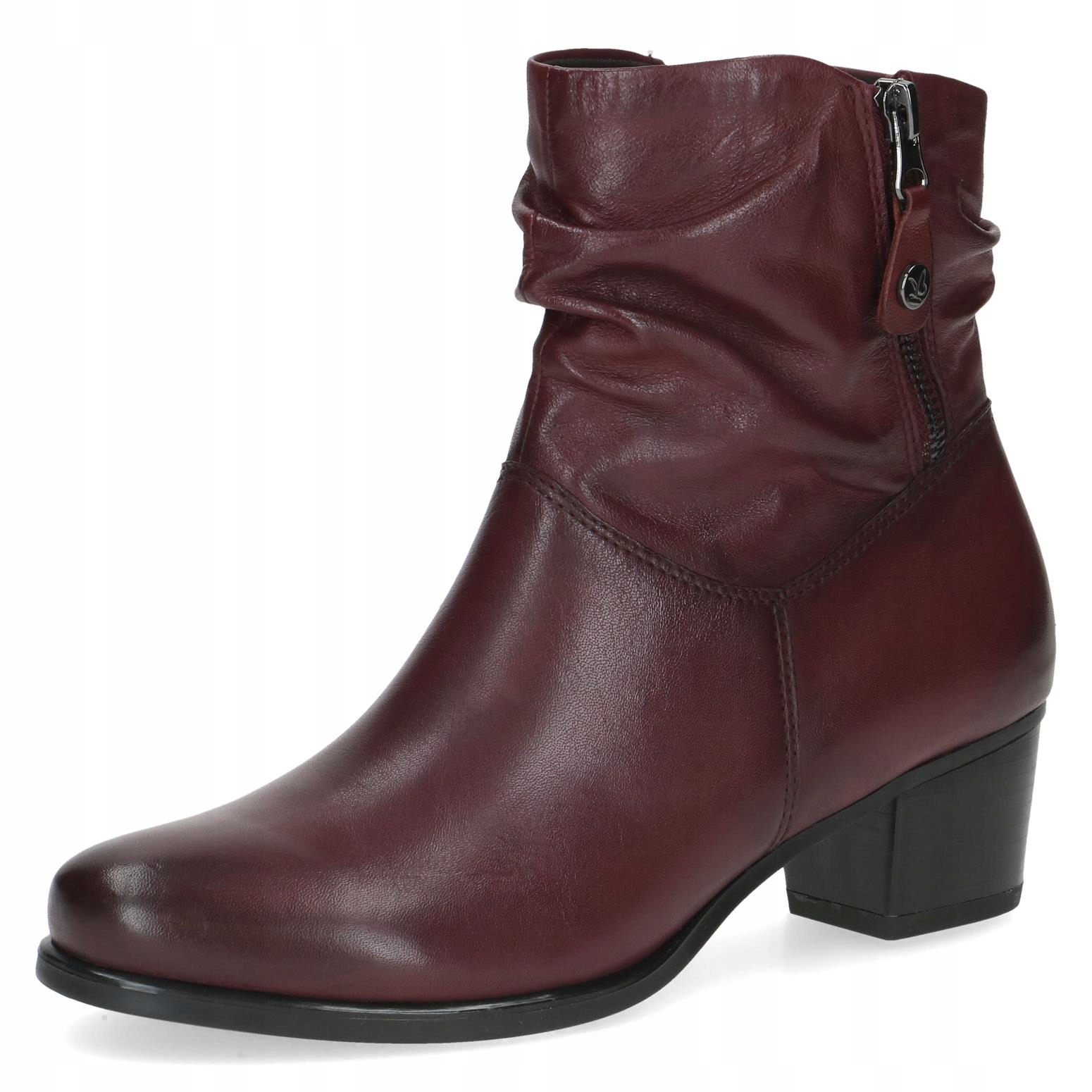 kotníkové boty Caprice Burgundy Balina na malém podpatku [25348-41-540] vel. 39