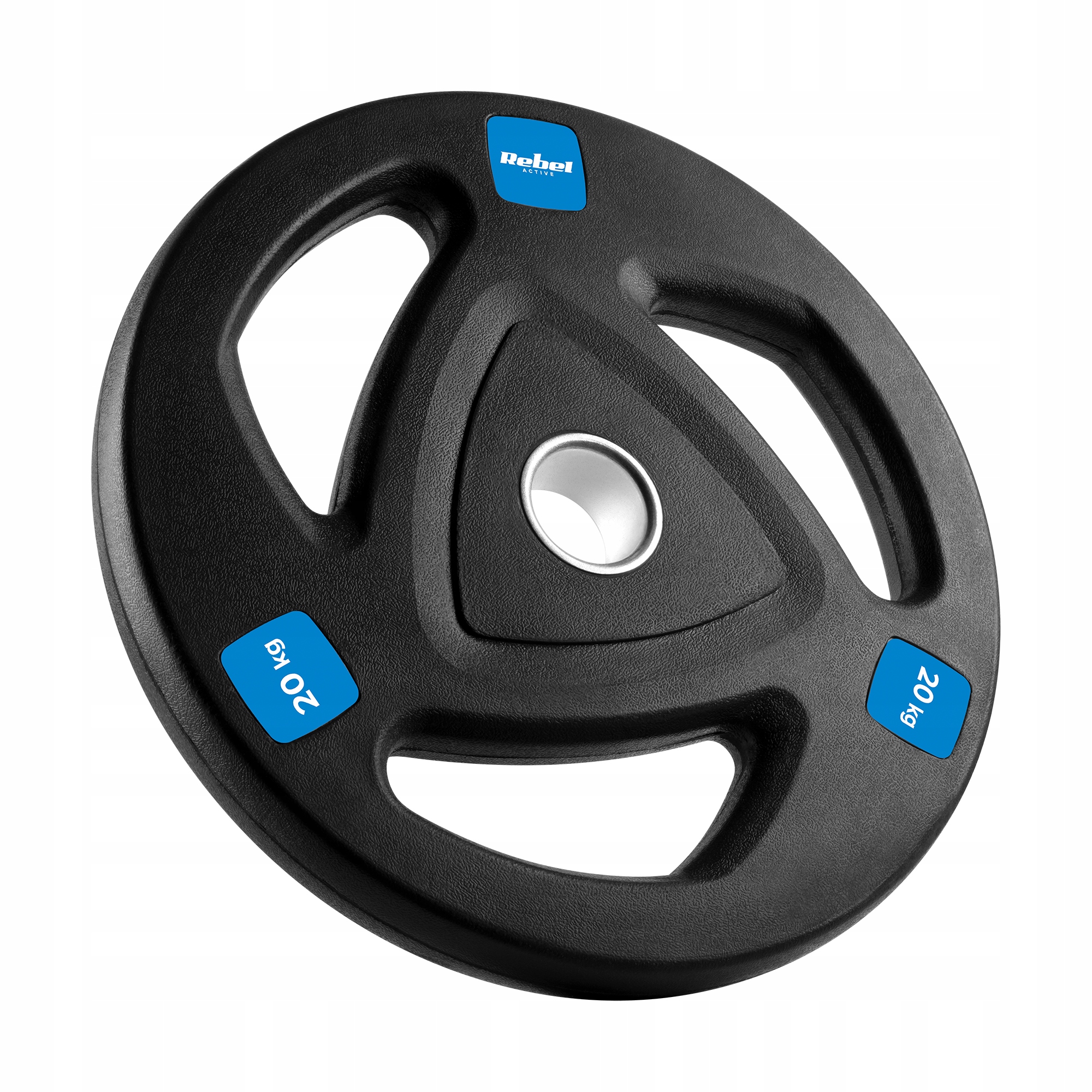 Obciążenie żeliwne olimpijskie z uchwytami gumowane 20kg 51mm talerz Rebel