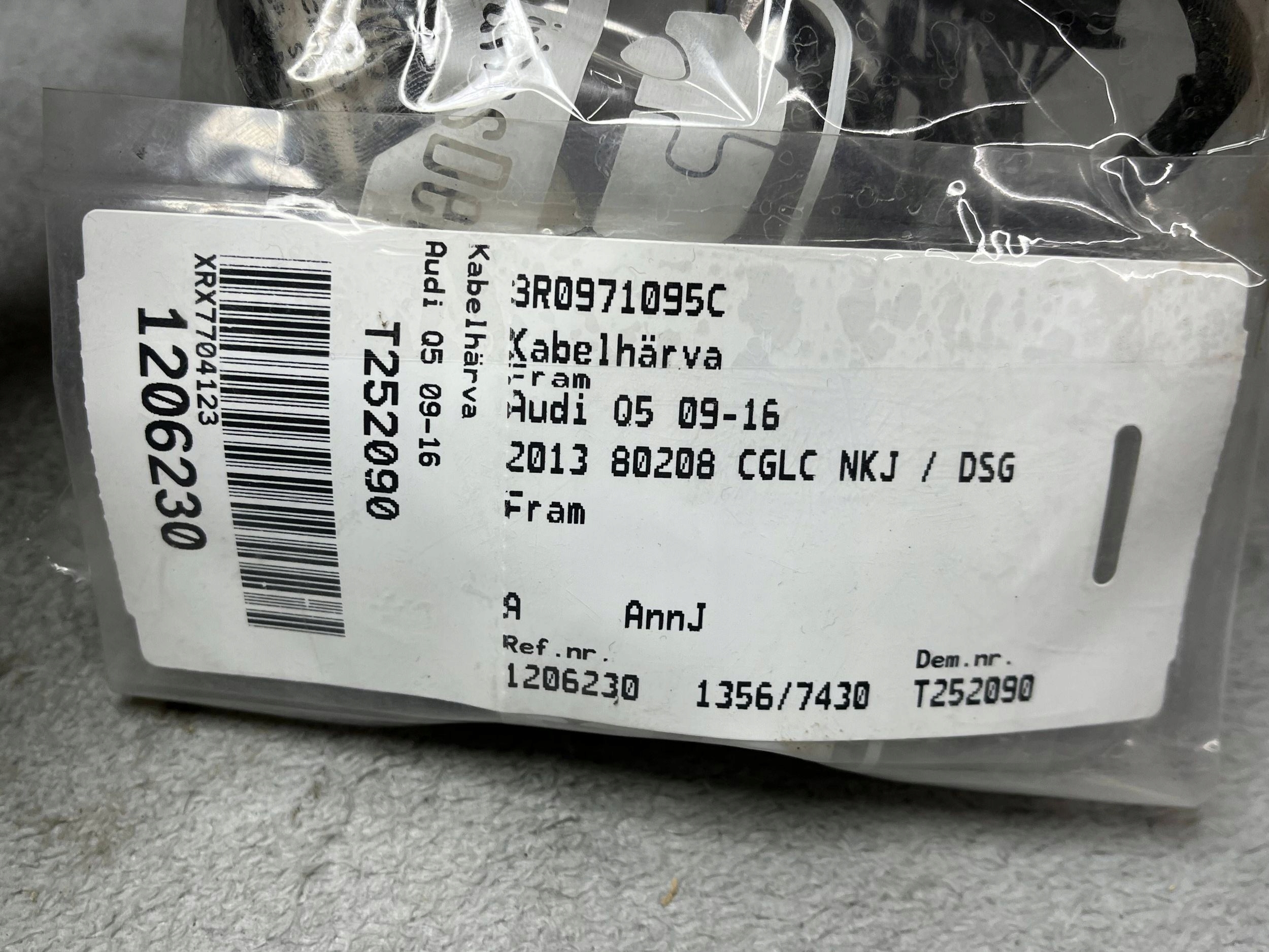 kabelbaum kabelsatz elektrisch Audi Q5 SQ5 3R0971095C