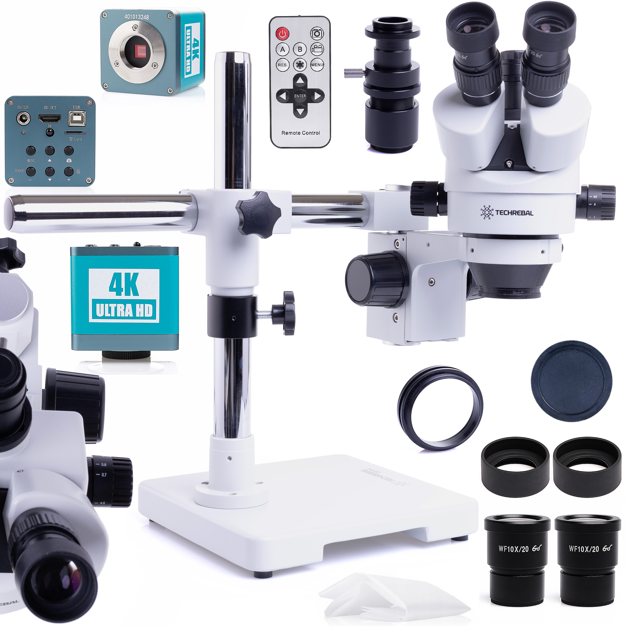 Stereoskopický Mikroskop Techrebal Optica Pro Elektroniku 10HS Kamera RF4 4K