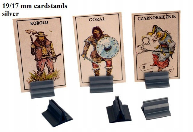 Podstawki pod karty Card Stand x 10 srebrne Producent Battle Models