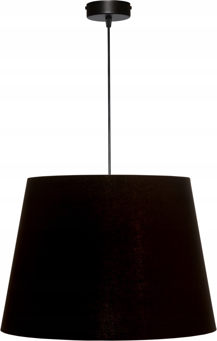 Závěsná lampa E27 černá zlaté stínidlo kužel 44 cm Zavinovací okraje Mirano