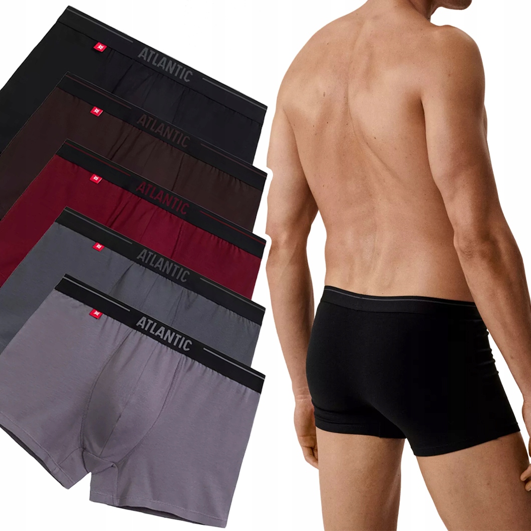 Pánské Boxerky Atlantic 5SMH-004 sportovní slipy z bavlny 5-PAK XL
