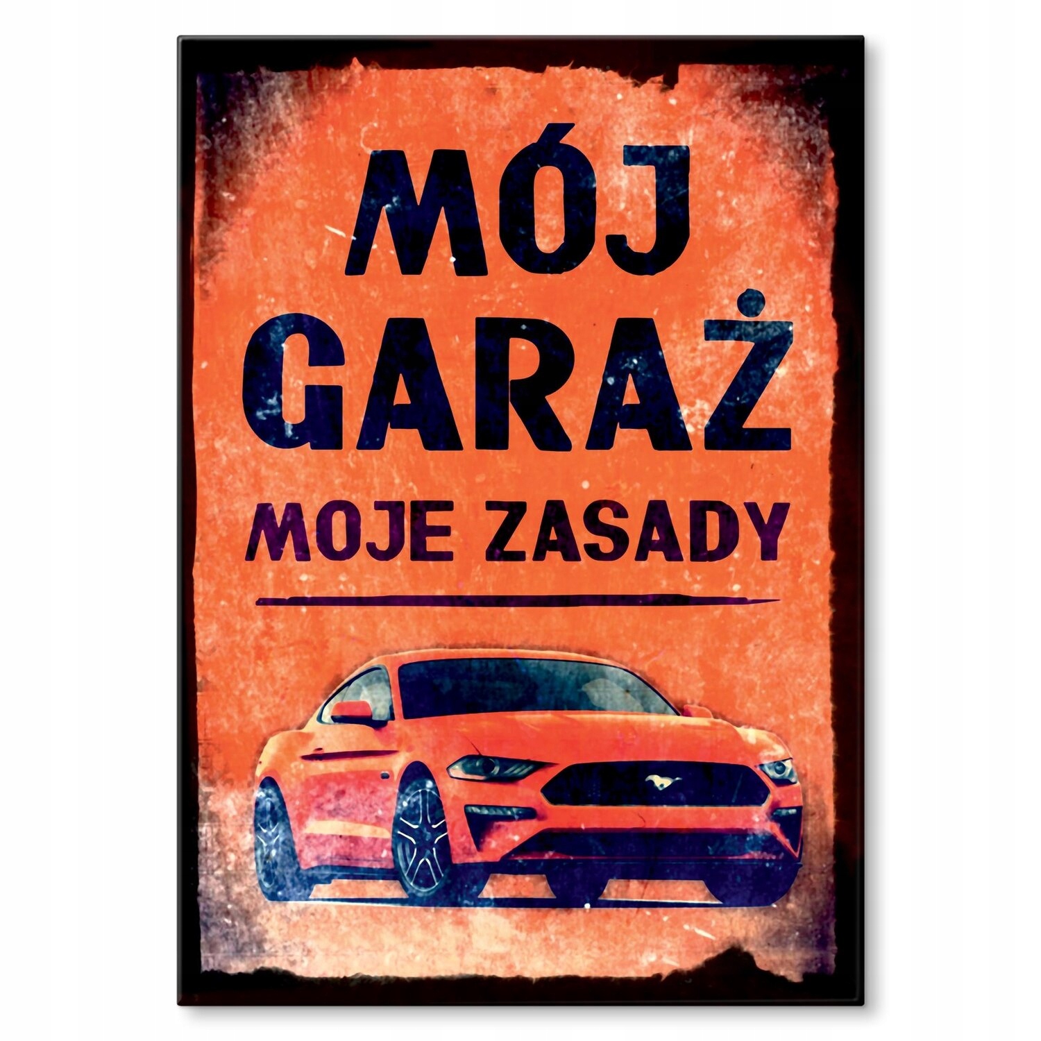 Kovový plakát Moje garáž Gt Szyld Plech 42 x 59,4 cm Dárek