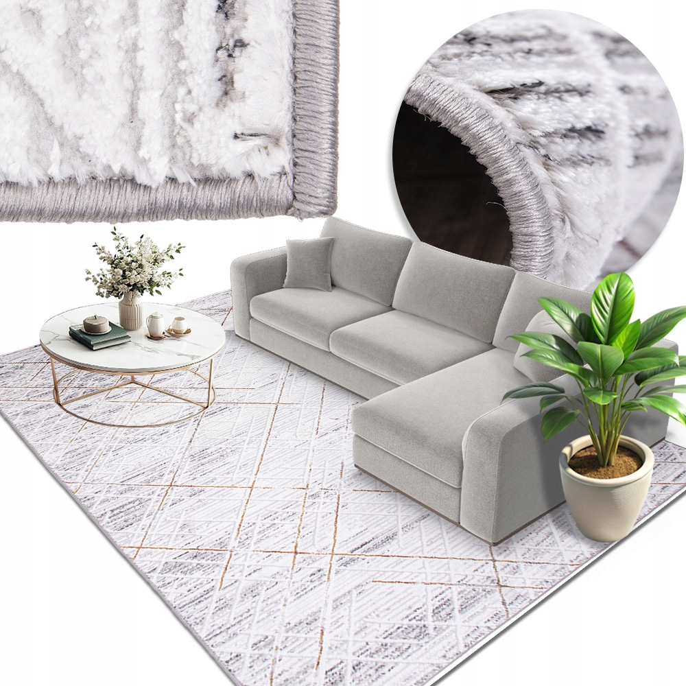 Moderní koberec do obývacího pokoje Premium 80x150 #PR269 Trvanlivý Módní vzor